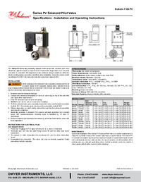 Thumbnail of document Manual - PV Solenoid Pilot Valve